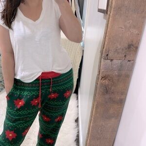 Holiday Time green & red Christmas pajama pants size large